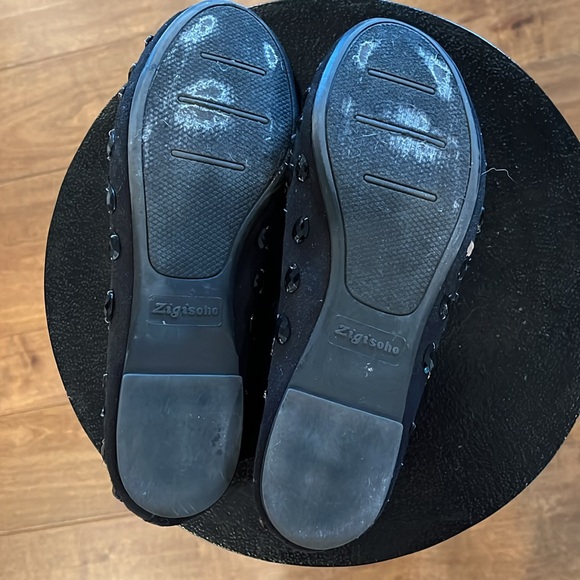 Women’s Size 7.5 ZigiSoho Black Sparkly Flats - Picture 4 of 7